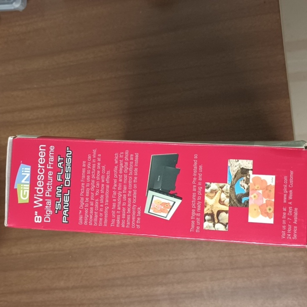 8" Widescreen Digital Picture Frame - Silver - Picture 4 of 8